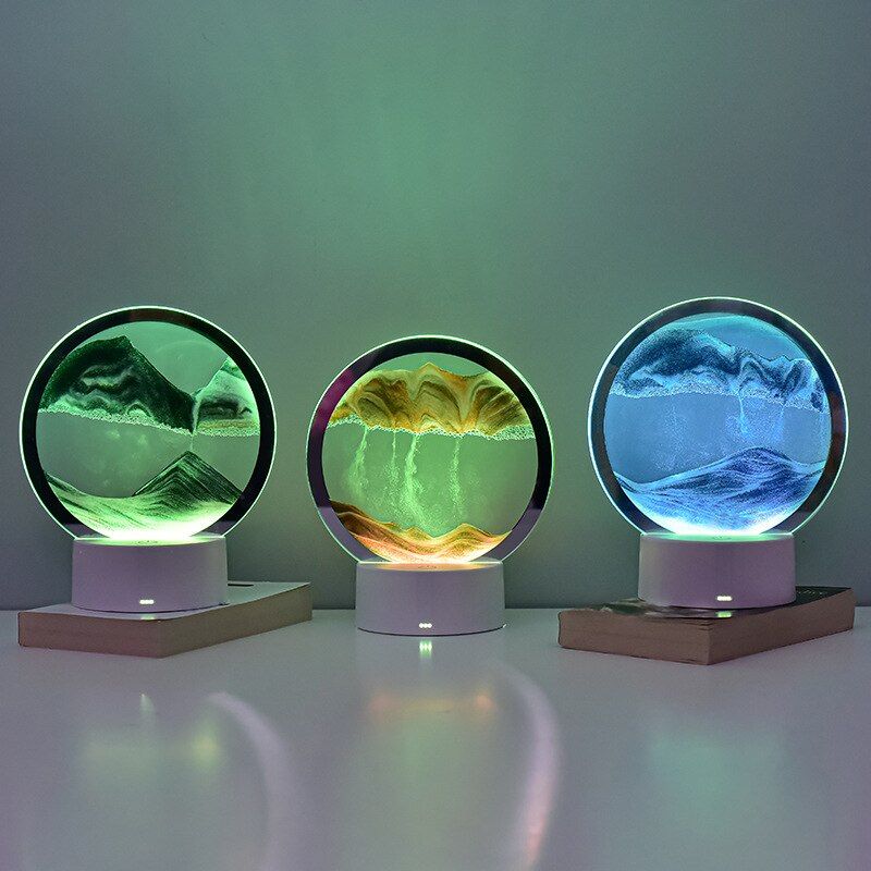 AtmoScape+™ Homokóra LED színes lámpa művészeti keret | Frissítse fel nappaliját ezzel a különleges dekorációval!