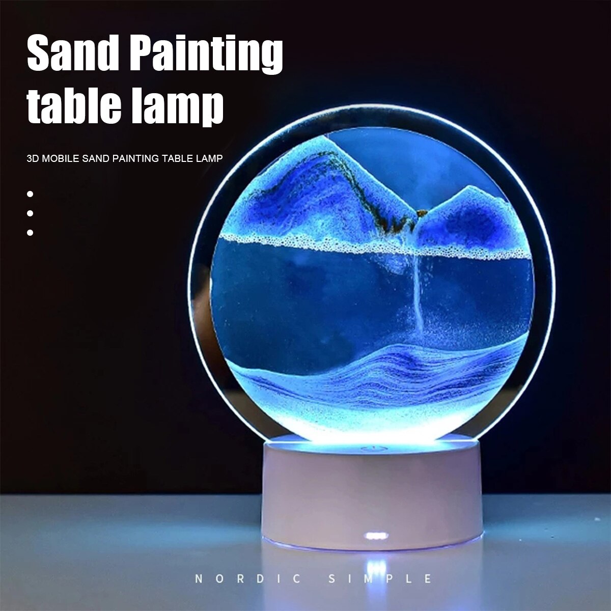 AtmoScape+™ Homokóra LED színes lámpa művészeti keret | Frissítse fel nappaliját ezzel a különleges dekorációval!