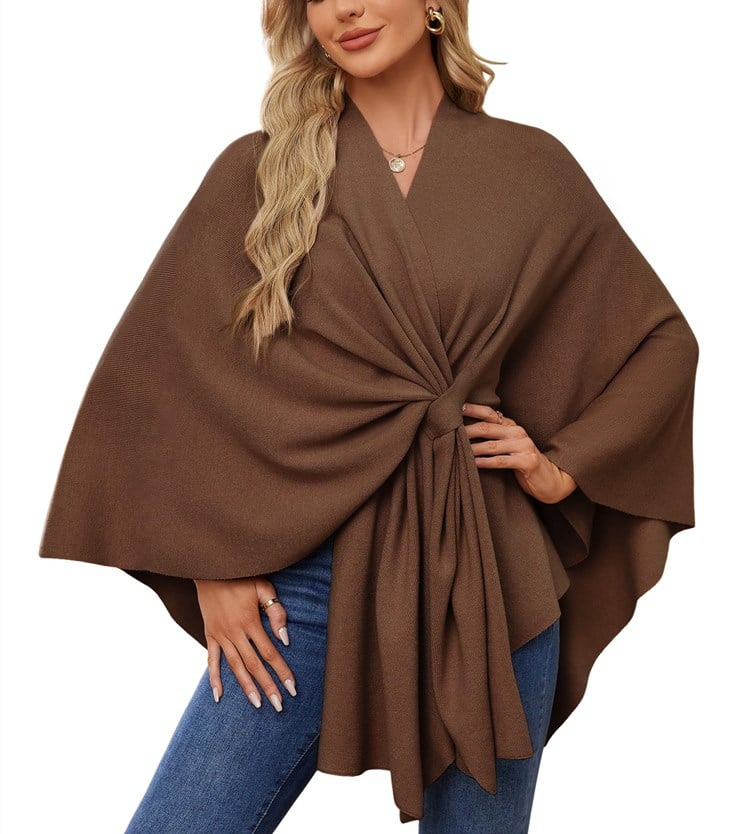 Dalida Testo™ Elegáns puha poncsó-pulóver