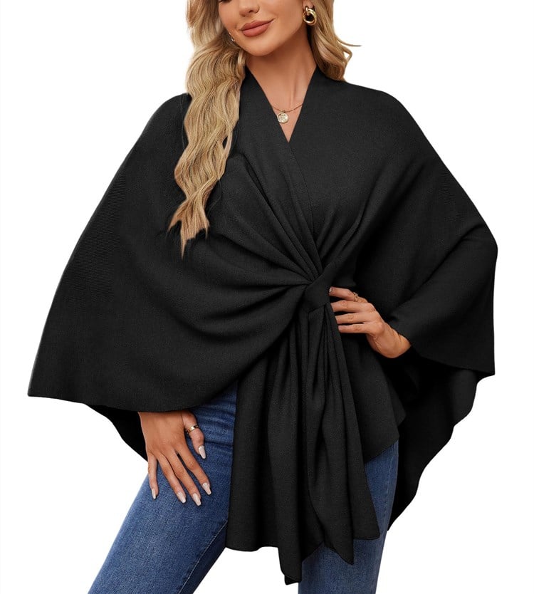 Dalida Testo™ Elegáns puha poncsó-pulóver