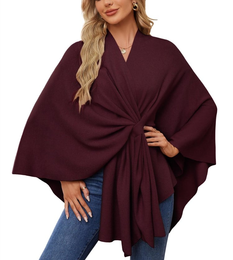 Dalida Testo™ Elegáns puha poncsó-pulóver