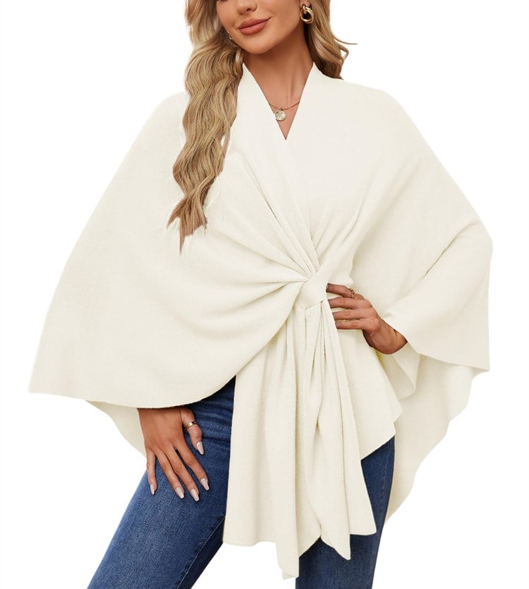 Dalida Testo™ Elegáns puha poncsó-pulóver