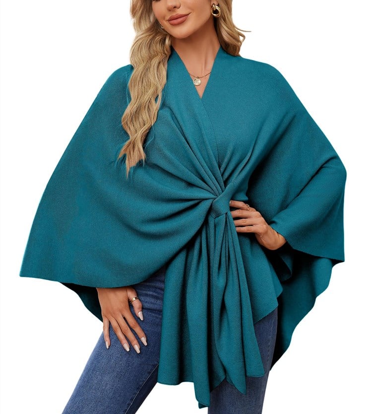 Dalida Testo™ Elegáns puha poncsó-pulóver
