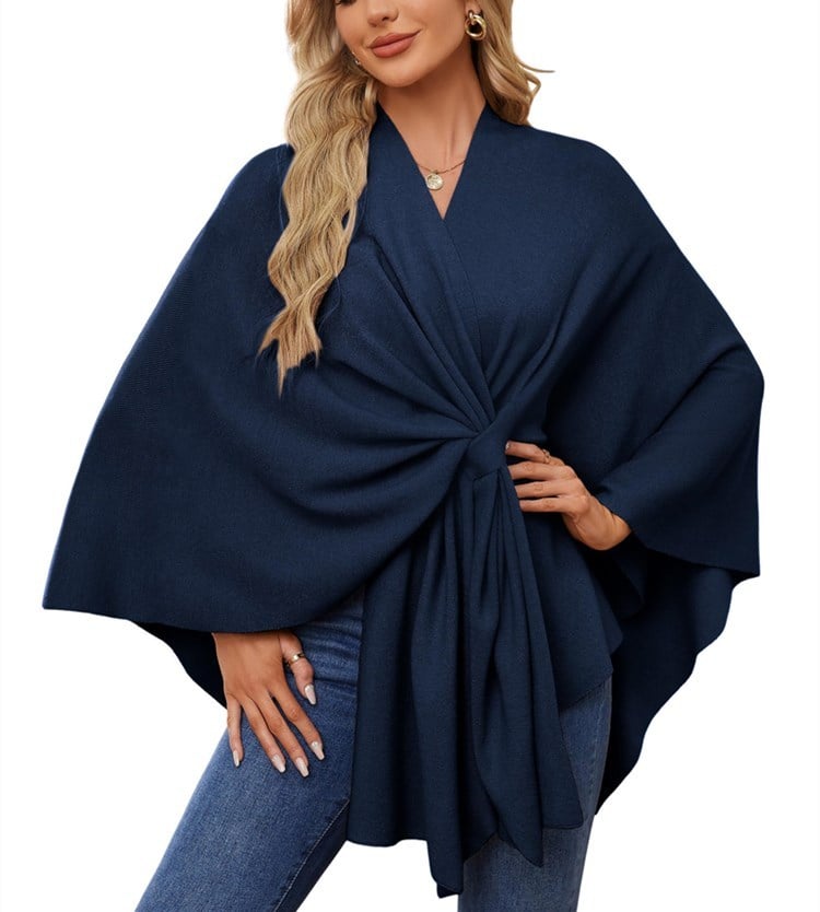Dalida Testo™ Elegáns puha poncsó-pulóver