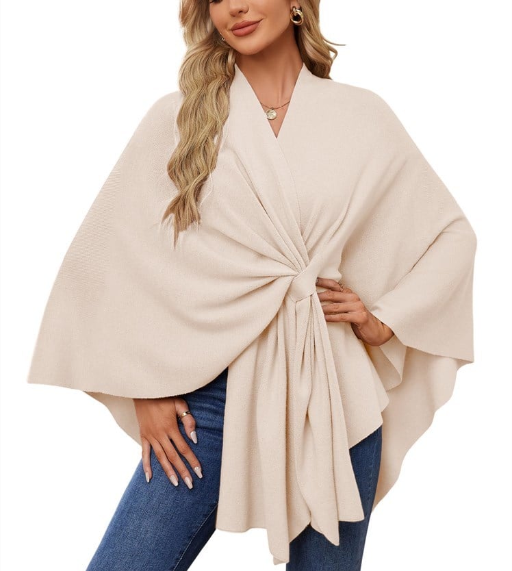 Dalida Testo™ Elegáns puha poncsó-pulóver