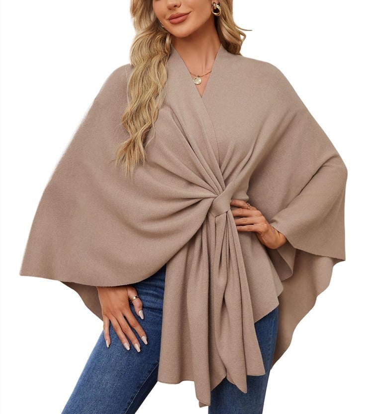 Dalida Testo™ Elegáns puha poncsó-pulóver