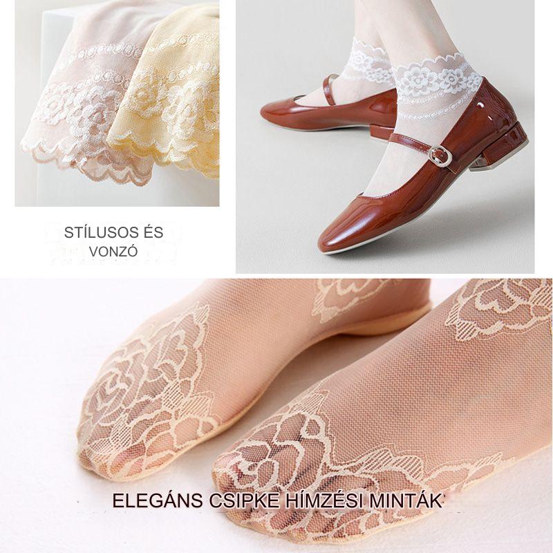ElegantiStep™ Csúszásmentes, lélegző csipkés zokni