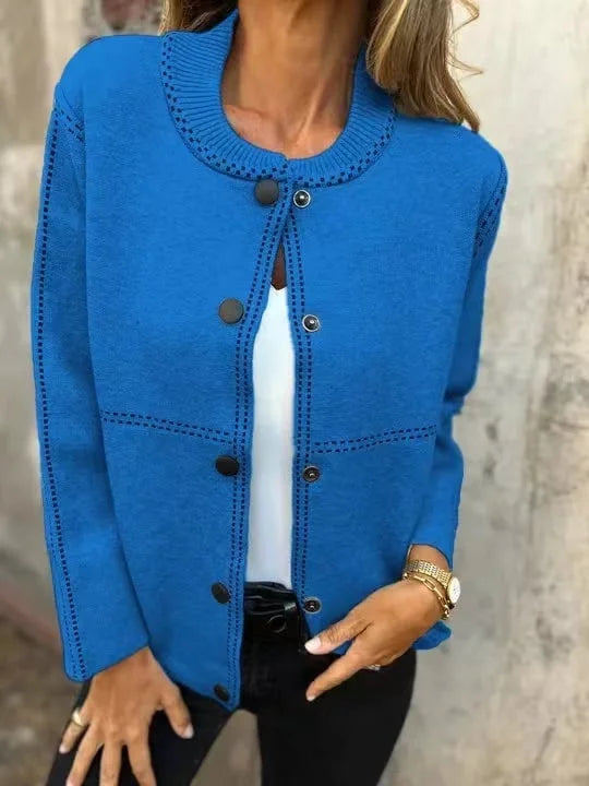 Elvira Torrisi™ Klasszikus kötött Bomber kardigán dzseki