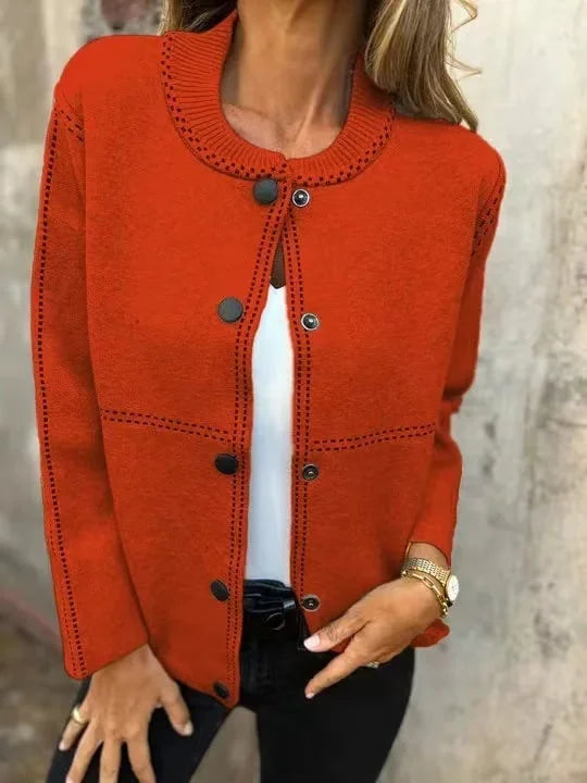 Elvira Torrisi™ Klasszikus kötött Bomber kardigán dzseki