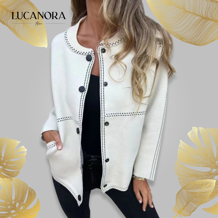 Elvira Torrisi™ Klasszikus kötött Bomber kardigán dzseki