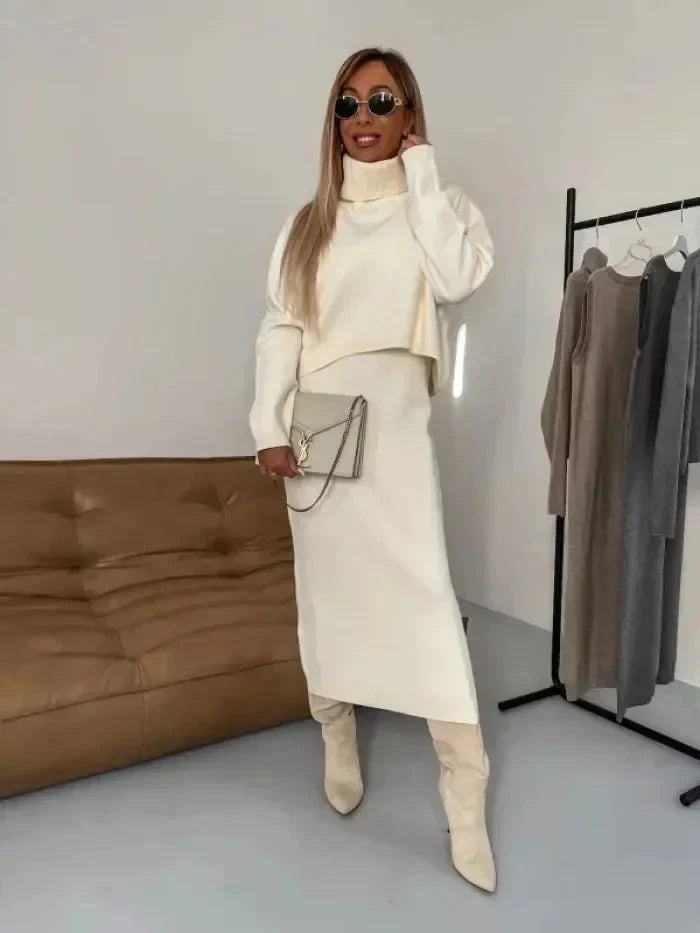 Flavia Lauletta™ Elegáns pulóver és ruha szett