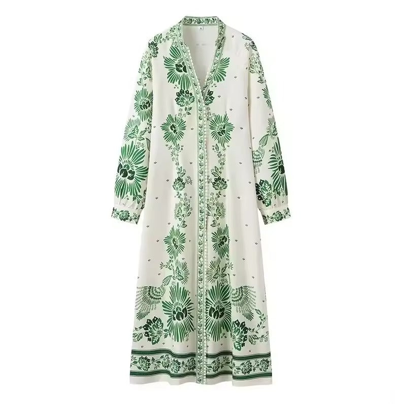 Flora Recine™ Női boho V-nyakú ruha