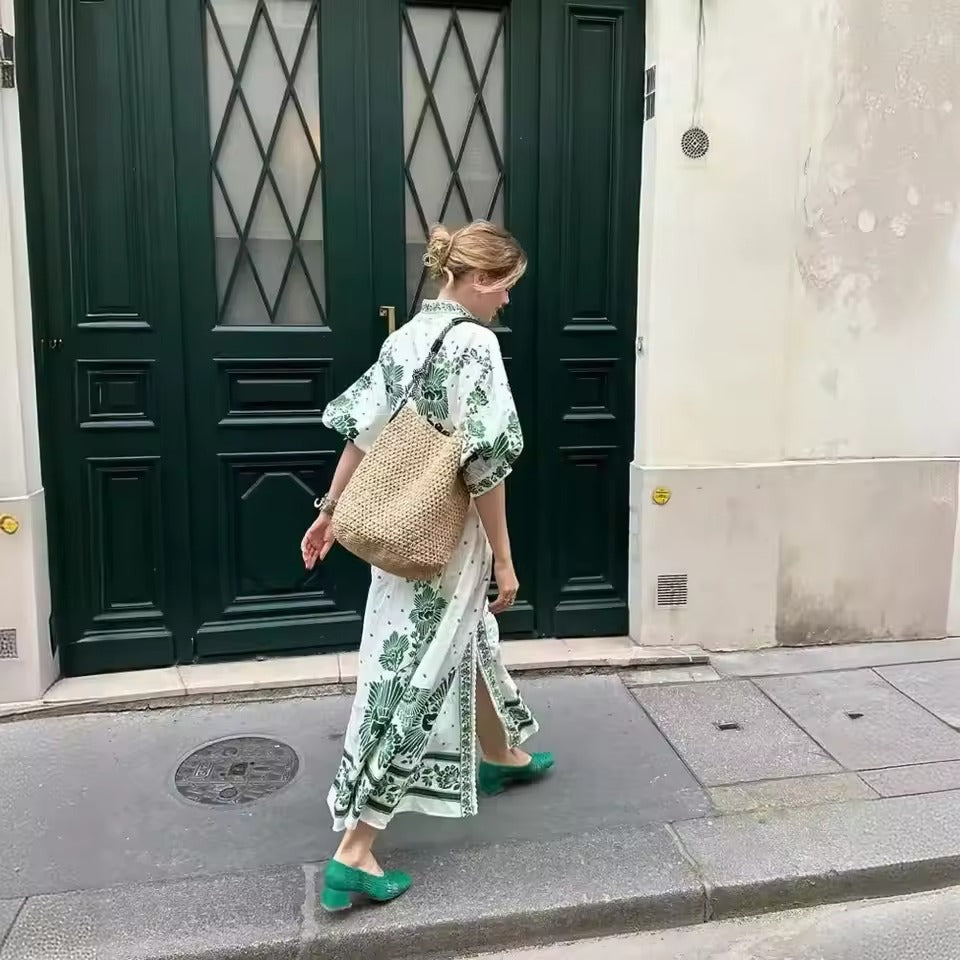 Flora Recine™ Női boho V-nyakú ruha