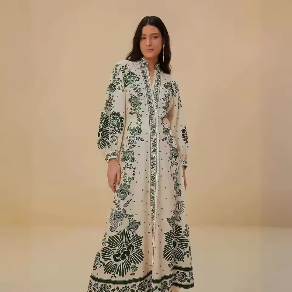 Flora Recine™ Női boho V-nyakú ruha