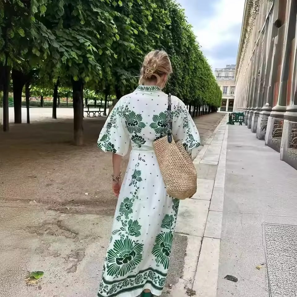 Flora Recine™ Női boho V-nyakú ruha