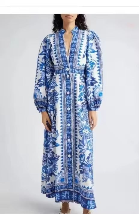 Flora Recine™ Női boho V-nyakú ruha