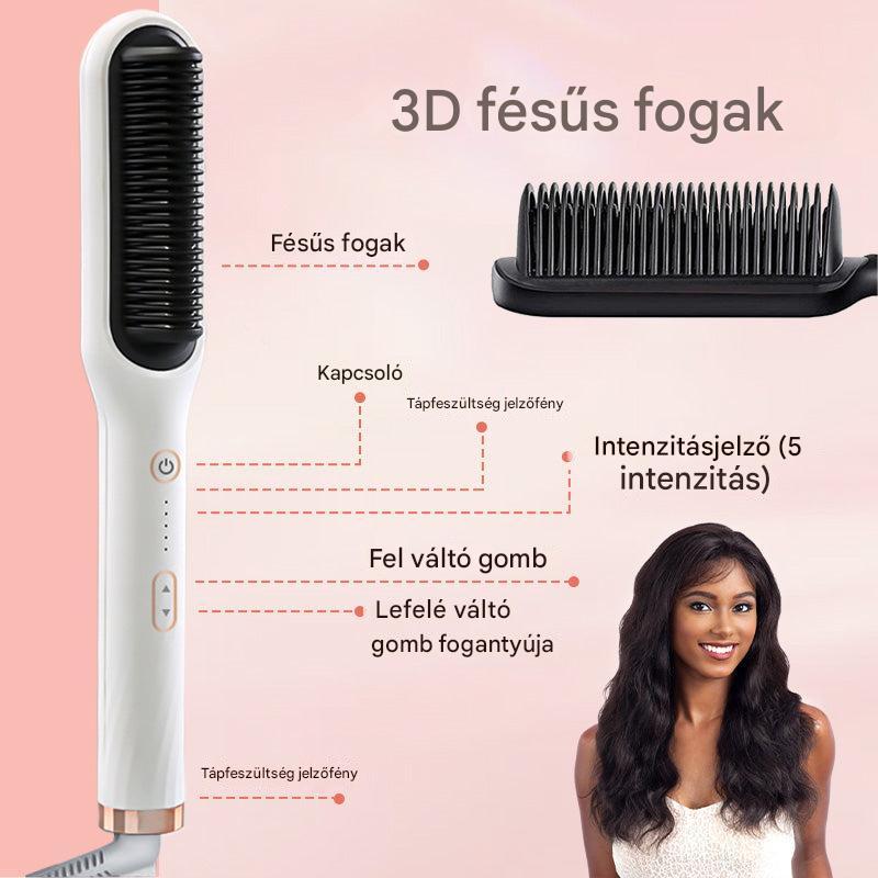 GlamComb™ Ionikus fésű a haj kiegyenesítéséhez
