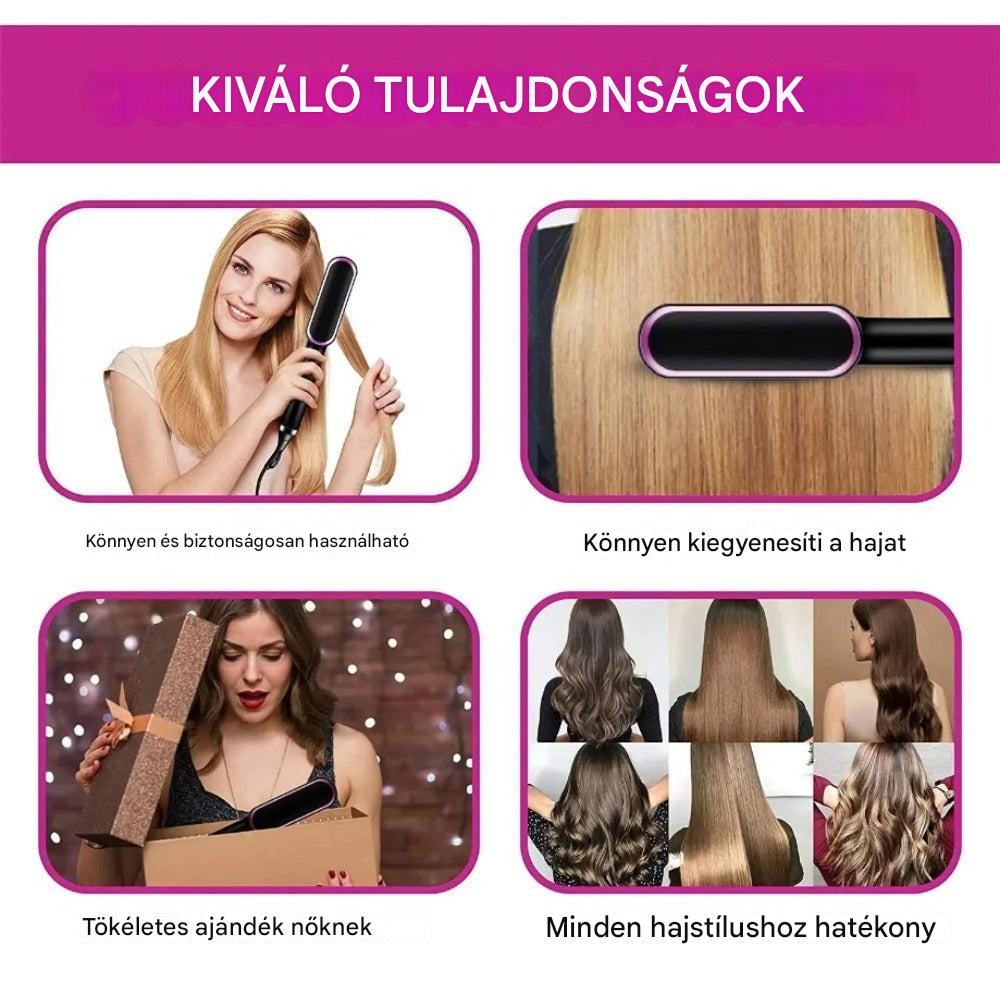 GlamComb™ Ionikus fésű a haj kiegyenesítéséhez