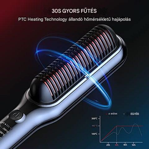 GlamComb™ Ionikus fésű a haj kiegyenesítéséhez