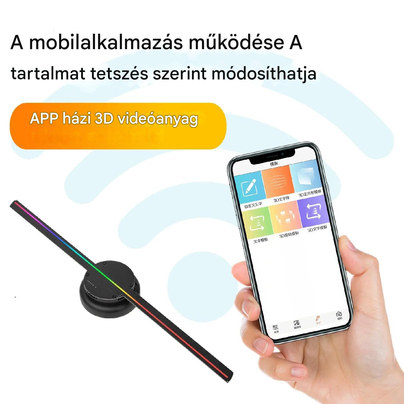 HoloSpin™️ Hordozható 3D projektor