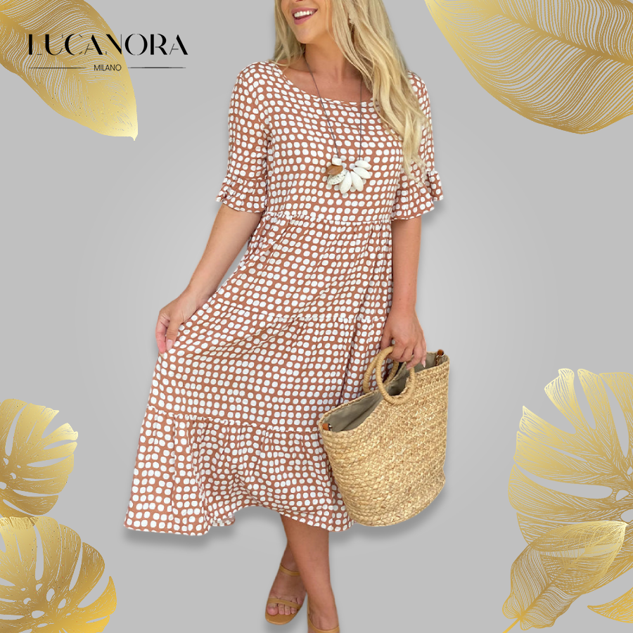 Lia Fracasso™ Midi ruha pöttyös mintával