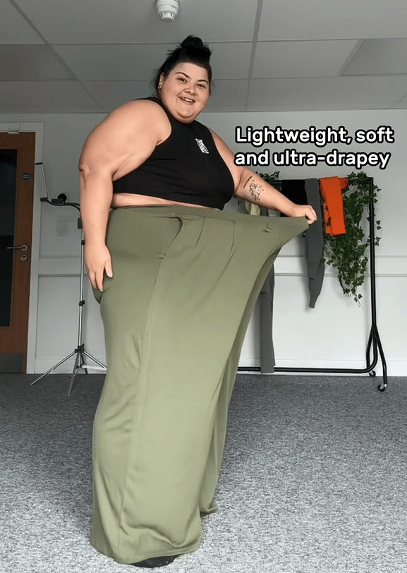 Ornella Bini™ Magas elasztikus nadrág széles szárral