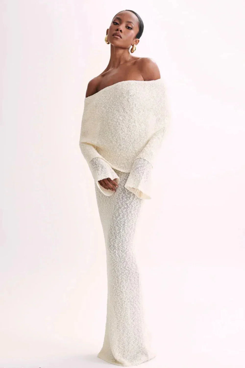 Pia Furlan™ Hosszú elegáns váll nélküli ruha
