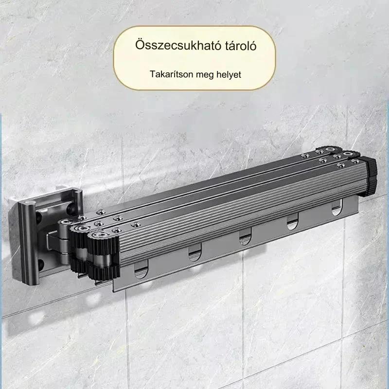RetractRack™️ Kihúzható tapadókorongos fali fogas ruhákhoz