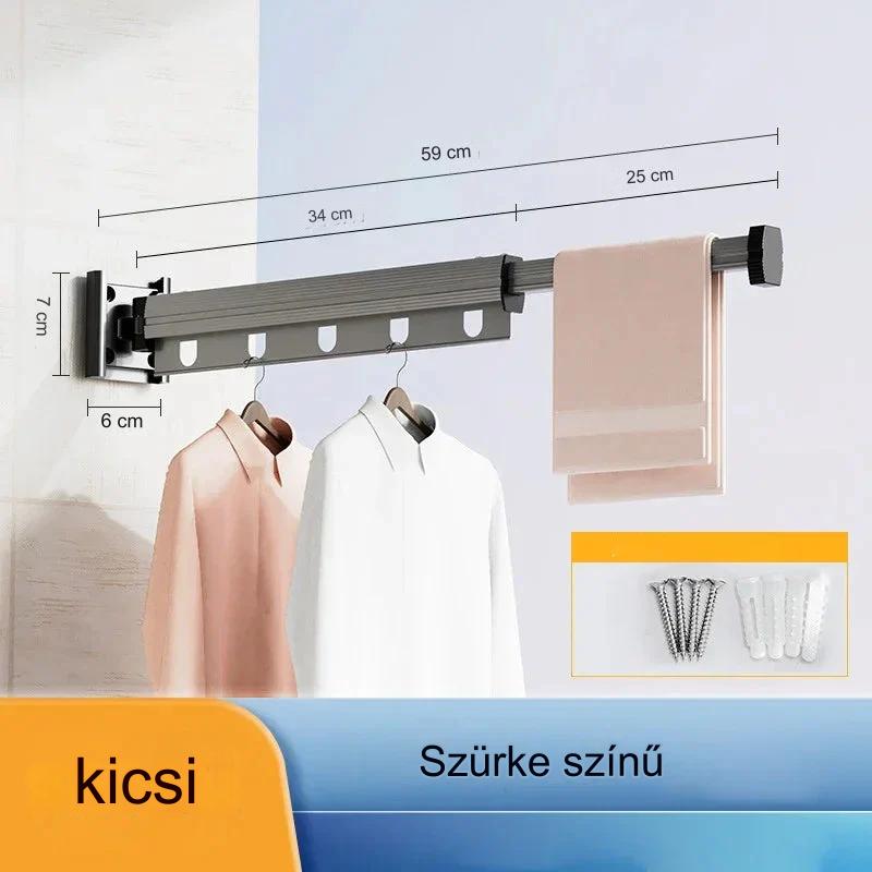 RetractRack™️ Kihúzható tapadókorongos fali fogas ruhákhoz