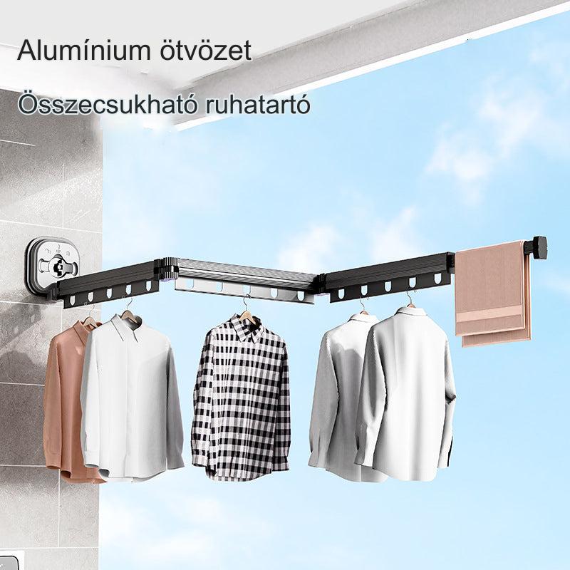 RetractRack™️ Kihúzható tapadókorongos fali fogas ruhákhoz