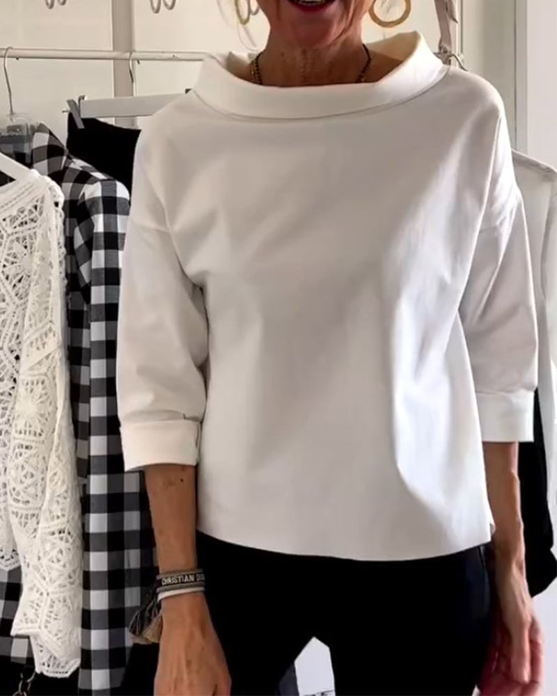 Sabina Argiro™ Divatos O-nyakú blúz