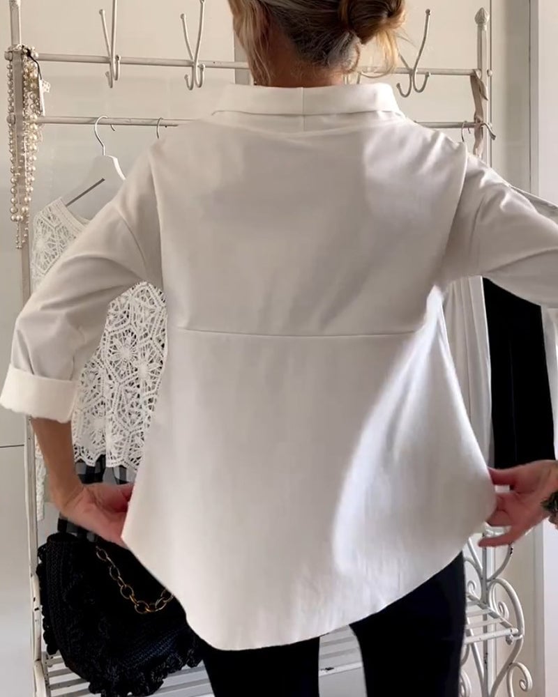 Sabina Argiro™ Divatos O-nyakú blúz