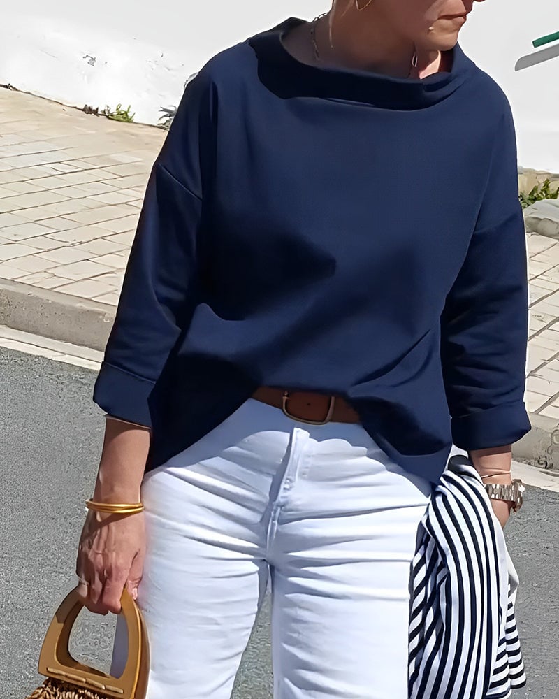 Sabina Argiro™ Divatos O-nyakú blúz