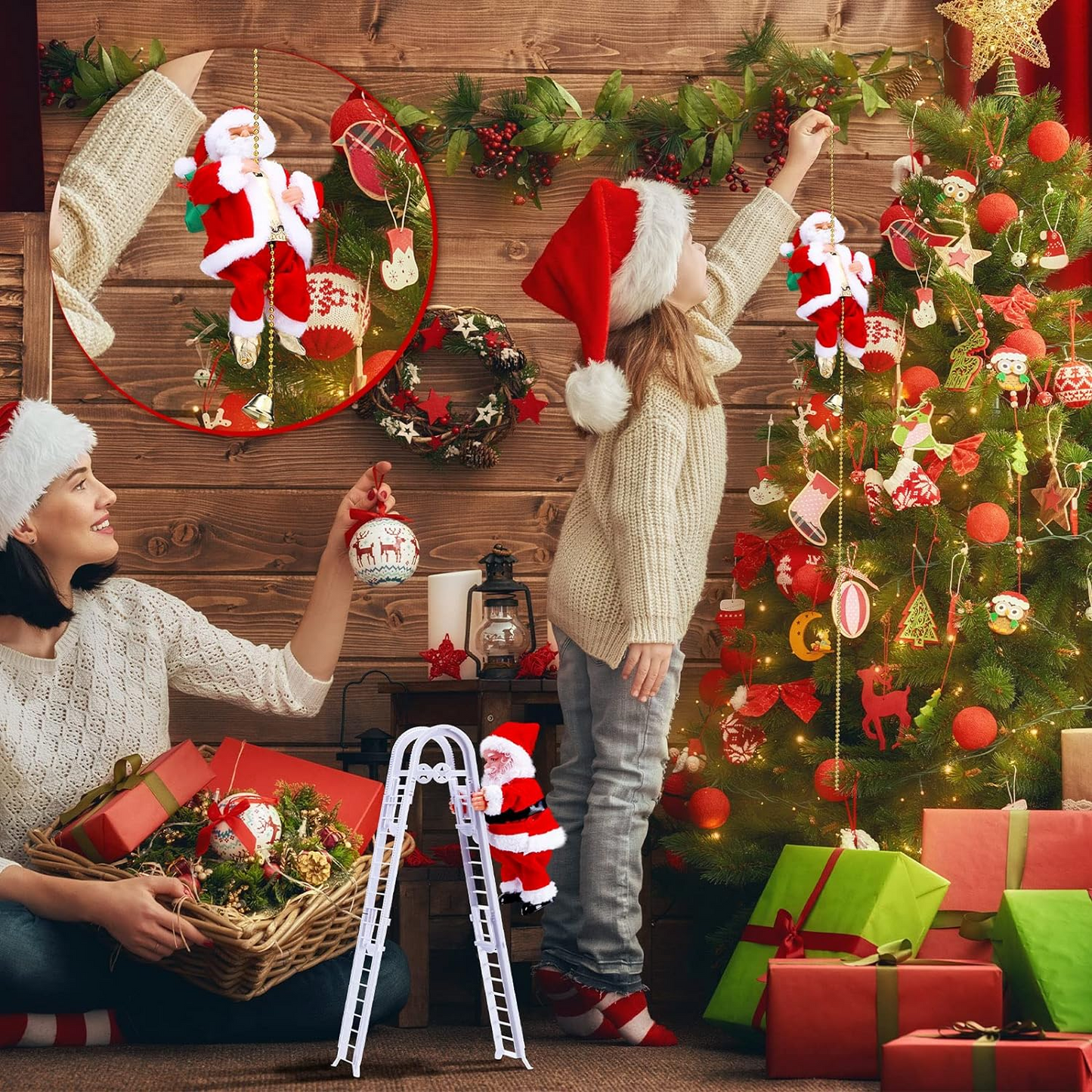 SantaRope™ Kötélmászó Mikulás dekoráció