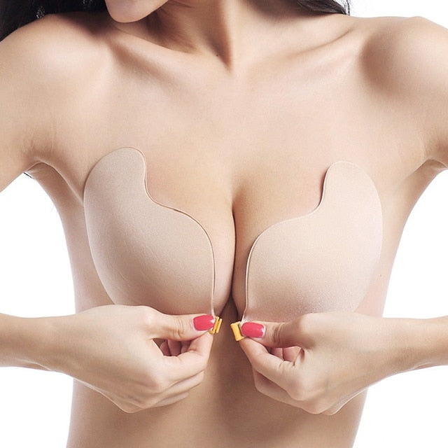 SkinBond™ Varrás nélküli szilikon öntapadó pánt nélküli push-up melltartó