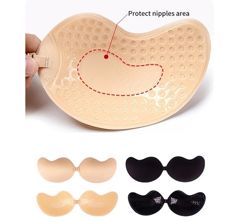 SkinBond™ Varrás nélküli szilikon öntapadó pánt nélküli push-up melltartó