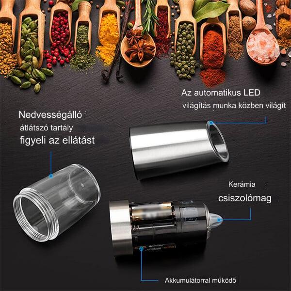 SpiceSage™ Automatikus só- és borsőrlők