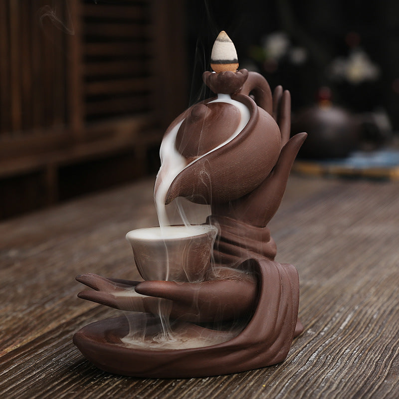 ZenFlow+™ Kézi teáskanna Buddha aromaterápia | Frissítse fel terét dekorációnkkal!