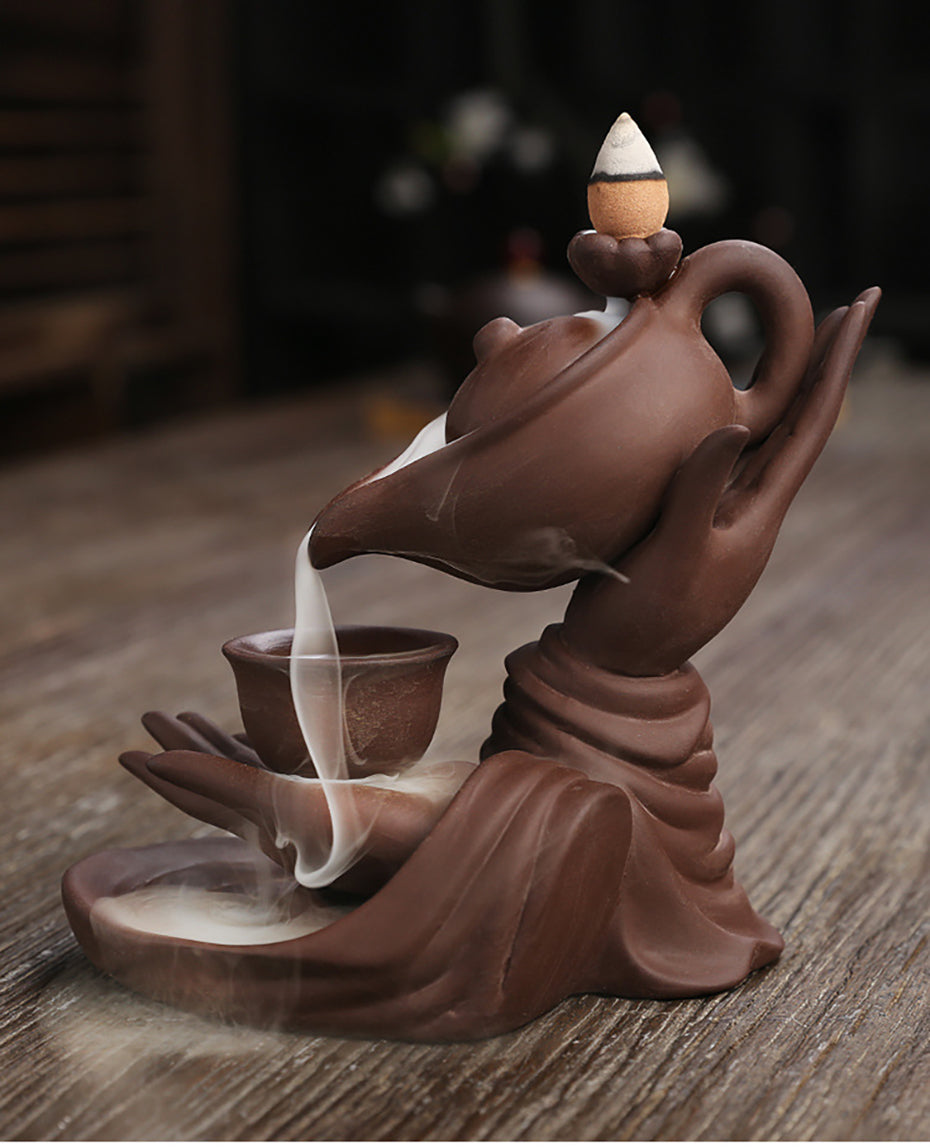 ZenFlow+™ Kézi teáskanna Buddha aromaterápia | Frissítse fel terét dekorációnkkal!