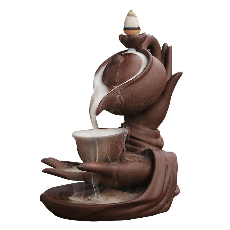 ZenFlow+™ Kézi teáskanna Buddha aromaterápia | Frissítse fel terét dekorációnkkal!