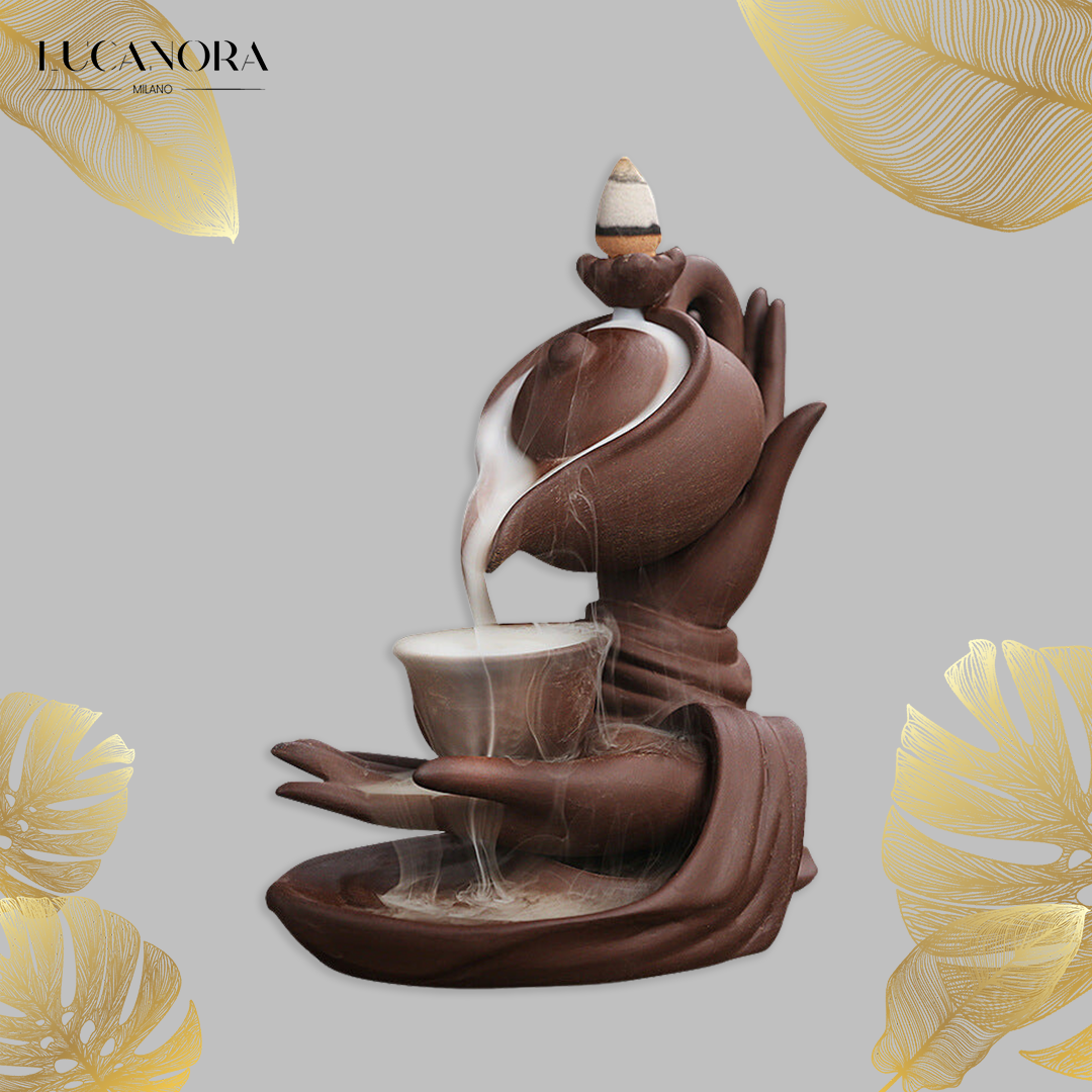 ZenFlow+™ Kézi teáskanna Buddha aromaterápia | Frissítse fel terét dekorációnkkal!