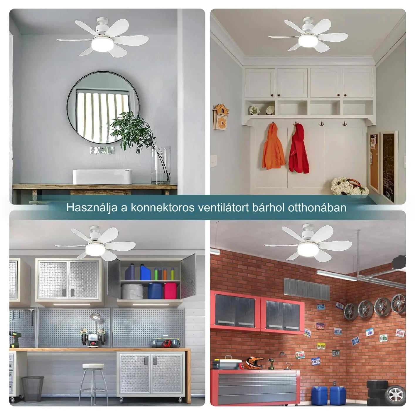 ZephyrAir™ Hordozható mennyezeti ventilátor és világítás 2 az 1-ben