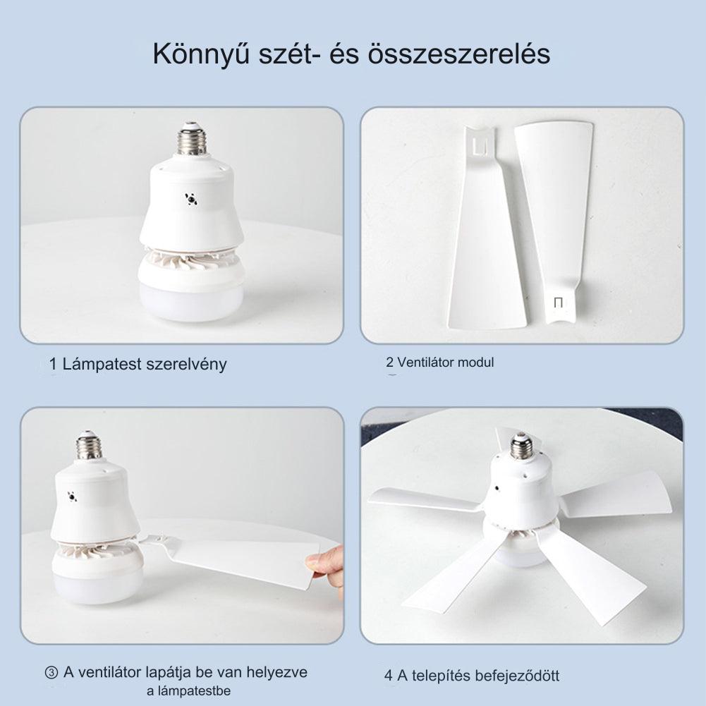 ZephyrAir™ Hordozható mennyezeti ventilátor és világítás 2 az 1-ben