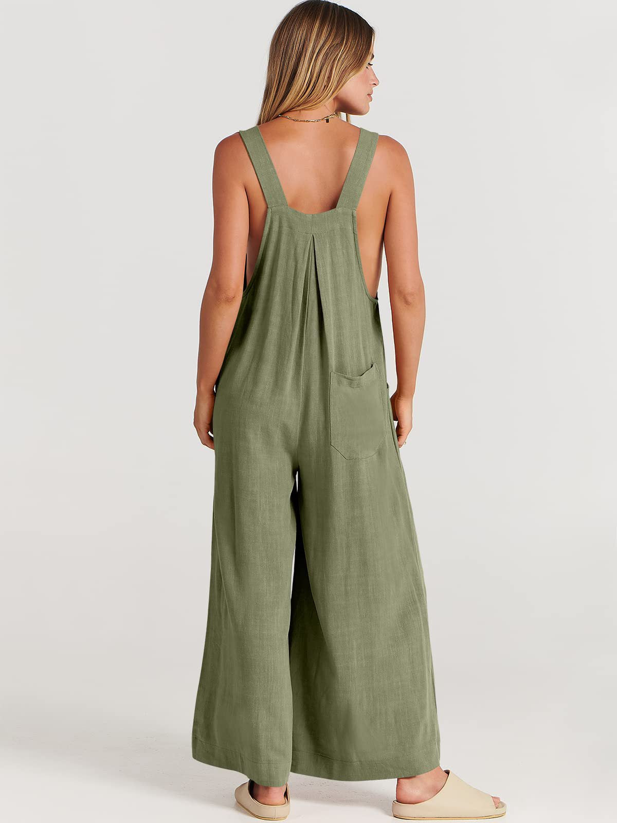 Rosabella Rizzo™️ Ujjatlan Jumpsuit Széles Szárral