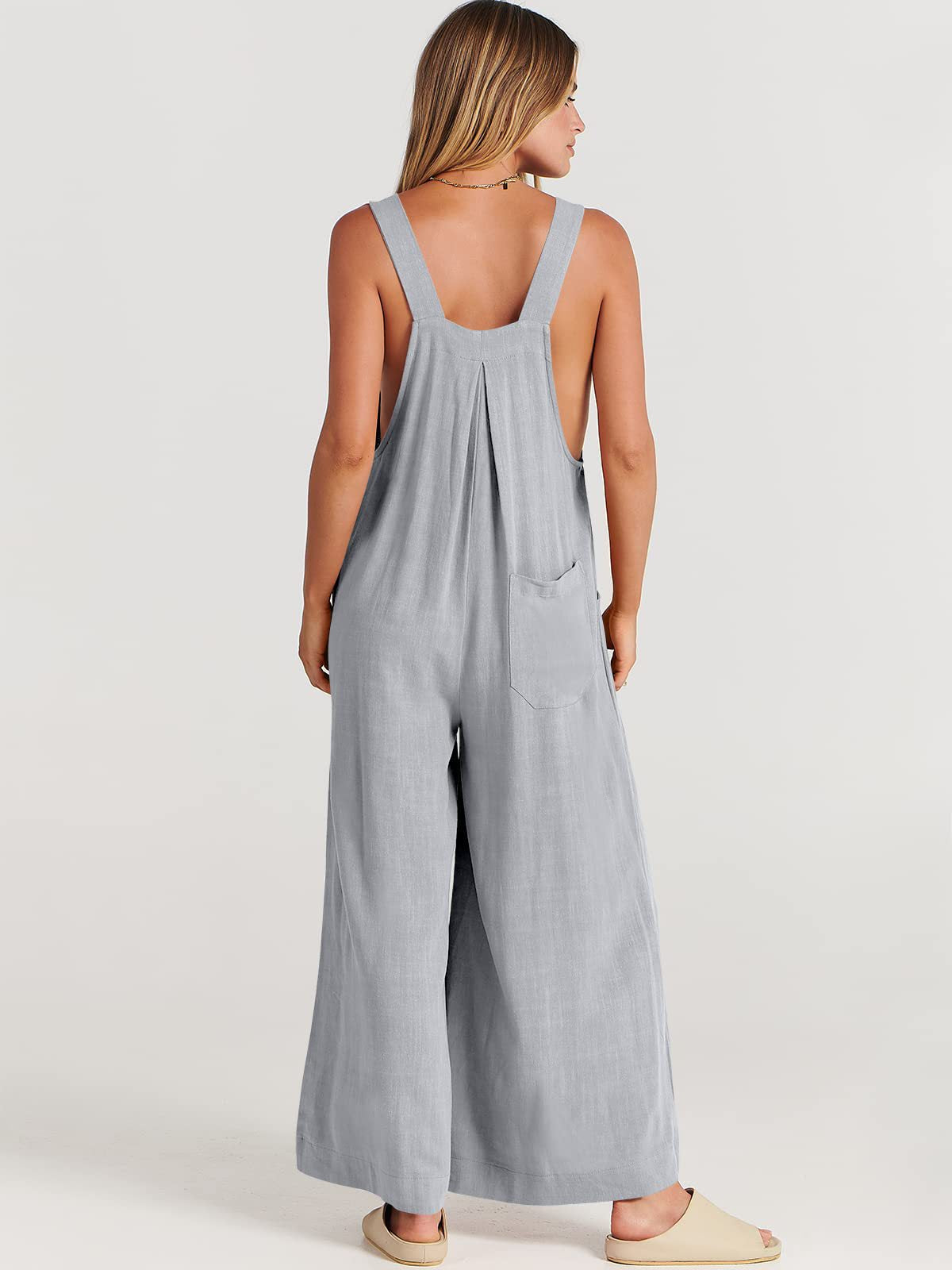 Rosabella Rizzo™️ Ujjatlan Jumpsuit Széles Szárral