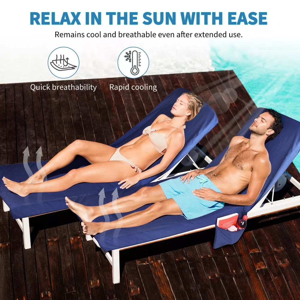 SunVibe™ Gyorsan száradó strandtörölköző zsebekkel