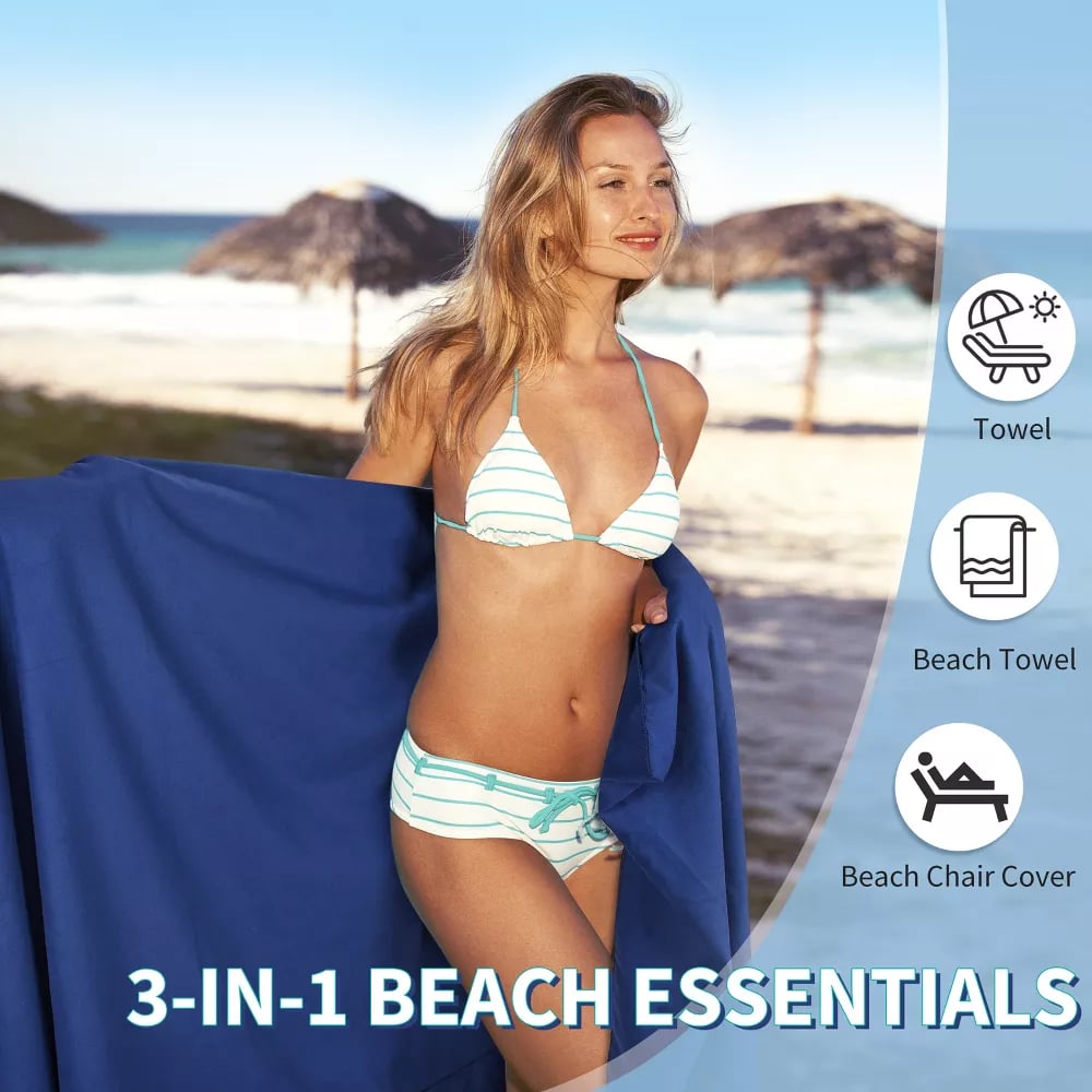SunVibe™ Gyorsan száradó strandtörölköző zsebekkel