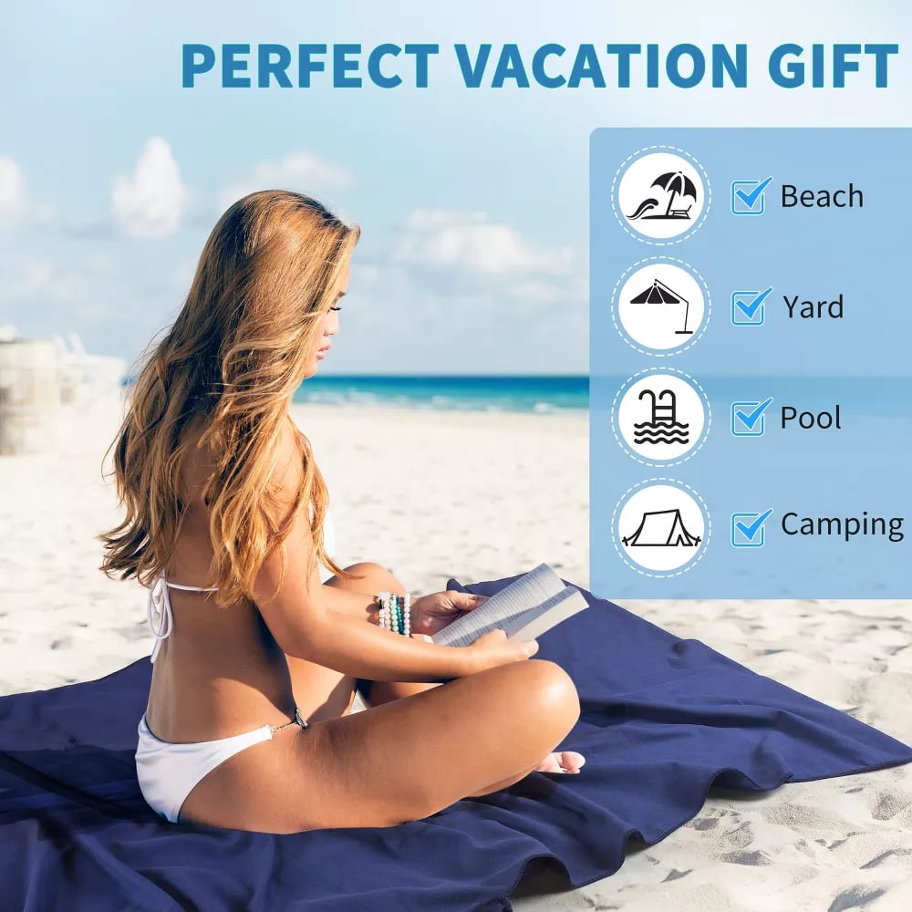SunVibe™ Gyorsan száradó strandtörölköző zsebekkel