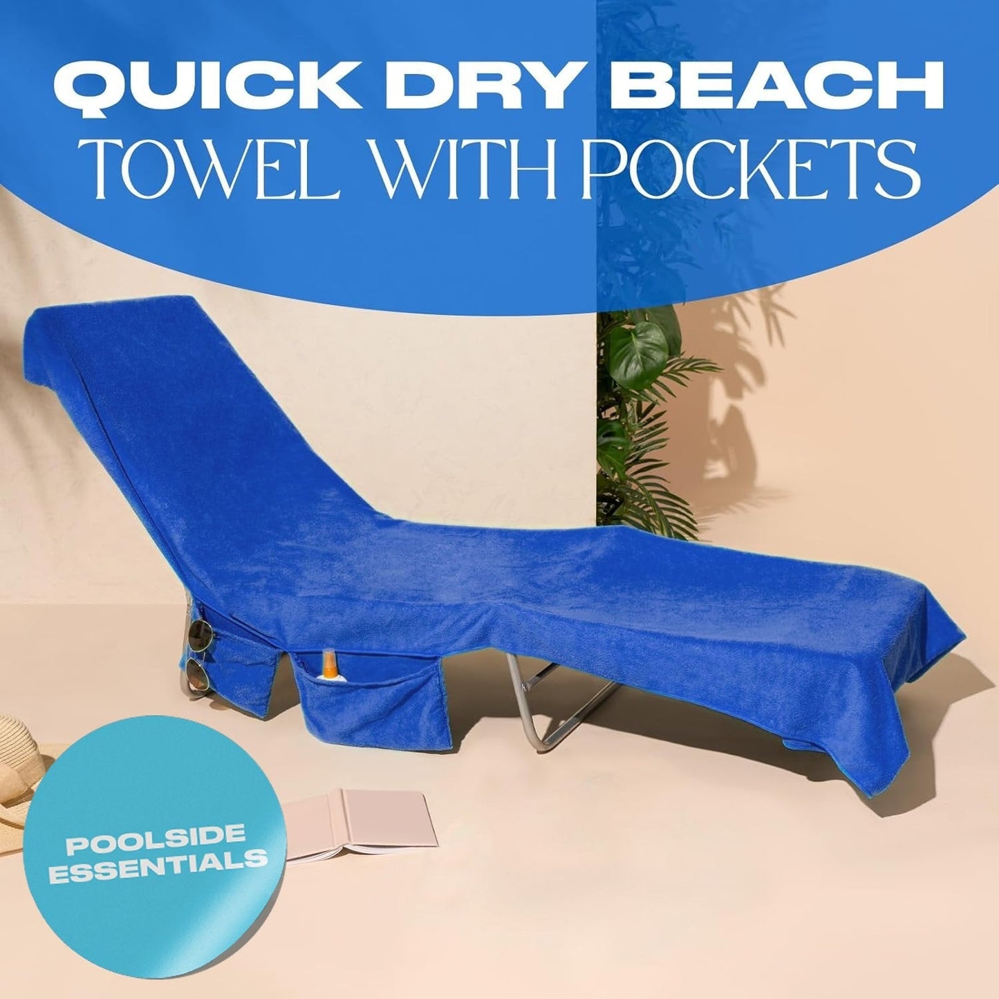 SunVibe™ Gyorsan száradó strandtörölköző zsebekkel